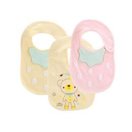 Set of 3 Lovely Cotton Buckle Baby Bib Saliva Towel