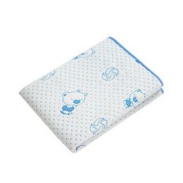 [50*70cm] Soft Breathable Mattress Pad Baby Crib Sheets, Blue Bear