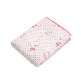 [50*70cm] Soft Breathable Mattress Pad Baby Crib Sheets, Pink Bear