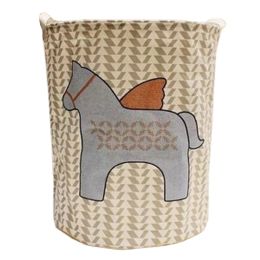 Cute Storage Basket Hamper Bag Organizer for Clothing/Toys, Blue