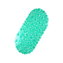 Anti-Slip Anti-Bacterial Baby Safety Bath Mat Bathtub Mat, 14" W x 27" L,Green