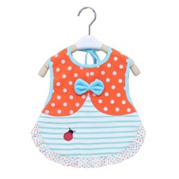 Lovely Bow-knot Waterproof Baby Feeding Clothes  Saliva Towel Baby Bibs, Orange