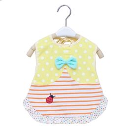 Lovely Bow-knot Waterproof Baby Feeding Clothes  Saliva Towel Baby Bibs, Yellow