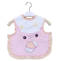 Rabbit Waterproof Baby Feeding Clothes  Saliva Towel Baby Bibs, Pink