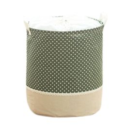 Household Folding Laundry Basket Storage Bag Laundry Hamper/Basket Dot Green