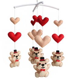 [Happy Bear] Musical Baby Mobile Nursery Animal Baby Mobile Crib