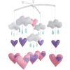 Baby Crib Rotatable Bed Bell Colorful Baby Toys [Pink Heart]