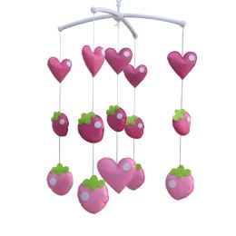 Baby Crib Rotatable Bed Bell Colorful Baby Toys [Peach]