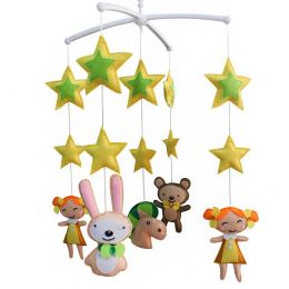 [Lovely Rabbit] Musical Baby Mobile Nursery Animal Baby Mobile Crib