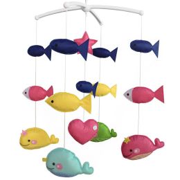 Baby Crib Rotatable Bed Bell Colorful Baby Toys [Swimming Fish]