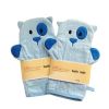 [Set of 2] Durable Soft Cute Baby/Kids Bath Sponge/Mitt/Gloves, BLUE Dogs