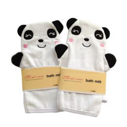 [Set of 2] Durable Soft Cute Baby/Kids Bath Sponge/Mitt/Gloves, Panda