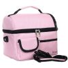 Infant Bottle Tote Bag Baby Keep Milk Fresh Bag Double-Deck Travel Package PINK