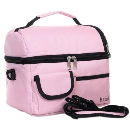Infant Bottle Tote Bag Baby Keep Milk Fresh Bag Double-Deck Travel Package PINK