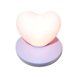 Night Light for Kids Heart Shape Night Lamp for Baby Feeding Purple