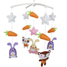 [Cute Animals]Baby Crib Musical Mobile Bed Bell Colorful Room Decor, Great Gift
