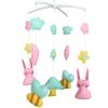 Cute Room Decoration, Adorable Crib Mobile [Pink Rabbit] Baby Girls Gift