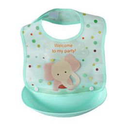 3D Design New Type Closure Baby Feeding Clothes Waterproof Silicone Baby Feeding Bibs, N