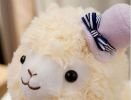 Plush Toy for Kids YELLOW Alpaca in Pillbox Hat Stuffed Lamb 35CM
