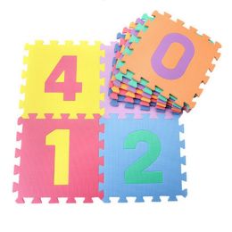 Colorful Waterproof Baby Foam Playmat Set-10pc, Number