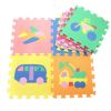 Colorful Waterproof Baby Foam Playmat Set-9pc, Cars