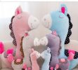 Light Purple Plush Toy Horse Cute Animal Pony Doll Valentine's Day Gift For Girl