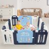 14 Panel Moon Foldable Playpen Baby Safety Play Yard Indoors or Outdoors YF