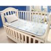 [50*70cm] Soft Breathable Mattress Pad Baby Crib Sheets, Blue Bear
