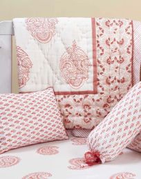 5 Pc Crib Quilt Set - Perfect Newborn Gift (COLLECTION: PINK CITY)